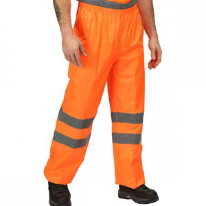 Pantalones de Trabajo de Seguridad Reflectantes Reciclados Ecológicos para Hombre, 100% Mezcla de Poliéster y Algodón Post-Consumo, Alta Visibilidad, Impermeables - Product Image 3