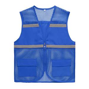 سترة أمان عاكسة عالية الوضوح للعمل على الطرق مع جيب، مصنوعة من شبكة تنفس - Product Image 1