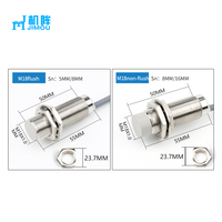 Capteur de proximité inductif M18, type cylindrique standard, installation encastrée/non encastrée, détection 5-20 mm, NPN/PNP NO/NC |   IP67