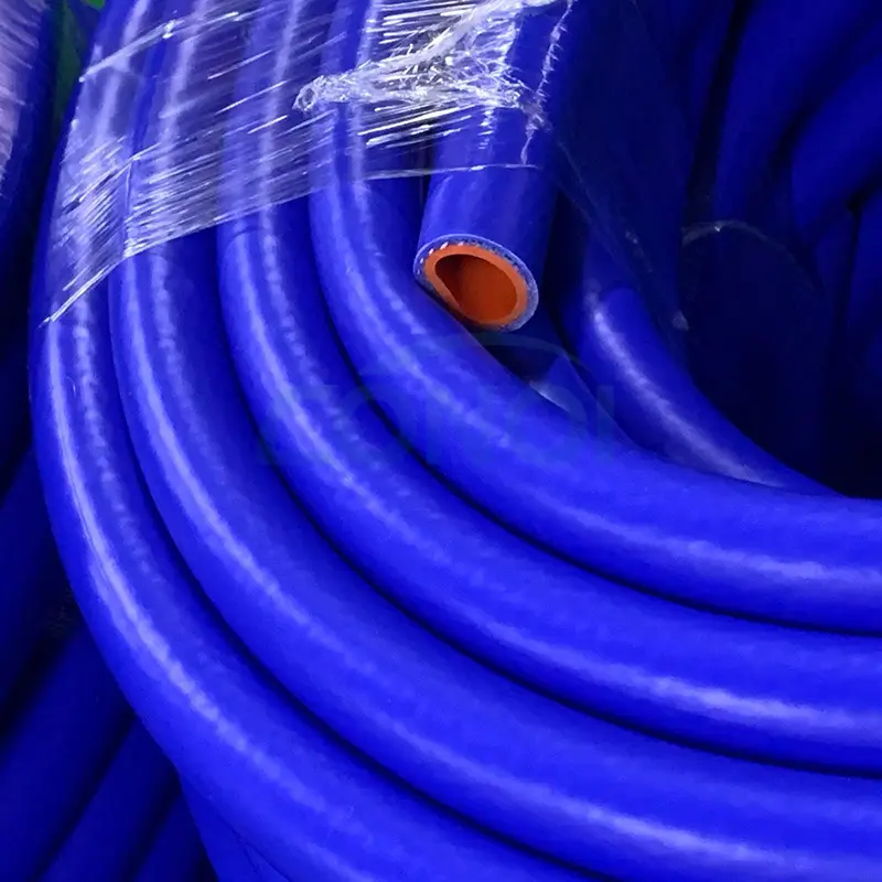 Tubo flessibile per tubo di estrusione in Silicone per automobili resistente alle alte Temperature tubo flessibile in gomma siliconica estrusa blu per auto