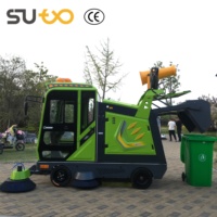 Balayeuse et autolaveuse intégrées avec bac à poussière de 240 L, balayeuse de voirie électrique