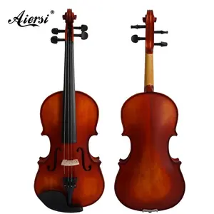 Schöne Qualität 4/4-1/16 Geigen Violine Student Fichte Gesicht Material matt Sprühen Rot Braun Finish Violine Set Fall Kolophonium Bogen