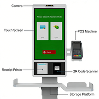 Kiosque de paiement pour le commerce de détail, kiosque de caisse pour supermarchés, système d'impression et de caisse enregistreuse pour centres commerciaux et magasins de proximité