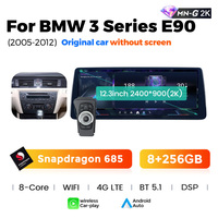 MEKEDE 2K Android 14 snapdragon 685 8 + 256G Car-play Auto 4G Multimédia pour BMW Série 3 E90 2005-2012 VOITURE ORIGINALE AVEC ÉCRAN