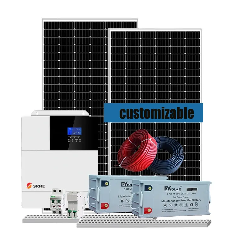 Solar Bedrijf Off Grid 5kw 6kw Zonne-energie Genererende Power System Solar Kit 5kw 10kw
