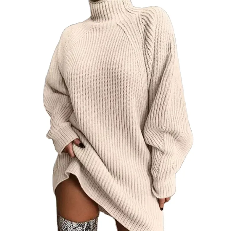 Wholesale 2022 Fall Sexy Sweater Dresses Cotton Women Long Sleeve Sweater Dress One Piece cute Knit Sweater Dress Women Clothing