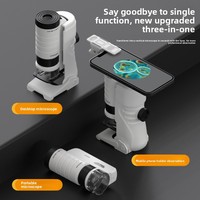 Children's Portable Plastic Microscope No Battery Scientific Experiment Specimen Set Educational Toys Primary School Boys Gift