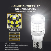 Ampoule LED YOBIS T15 W16W 2016 57SMD Canbus DC12-18V 435LM, feu de recul, feu stop, feu arrière, 921 912, feu de signalisation de recul automatique