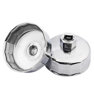 Clé à filtre à huile type capuchon 901, outil de réparation automobile universel en alliage d'aluminium chromé - Product Image 1