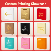 Sacs cadeaux en papier en stock avec poignées découpées, sacs shopping en papier kraft personnalisés avec logo pour emballage de cosmétiques, de mariage et de vente au détail