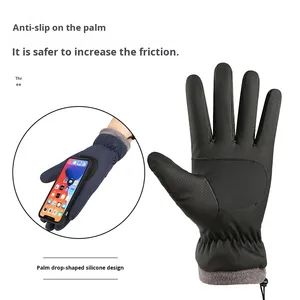 Gants d'hiver pour hommes avec fonction tactile, coupe-vent, imperméables, doublés de polaire épaisse - Product Image 2