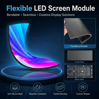 Hohe Helligkeit kundenspezifischer Led-Bildschirm P1.25 P1.56 P1.86 P2 P2.5 P3 flexible Videowand Led-Anzeige für Werbung
