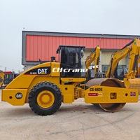 Rouleau vibrant CAT CS683e utilisé Compacteur à tambour lisse de 10 à 12 tonnes Certifié CE EPA Composants du noyau du rouleau statique Pompe à roulement