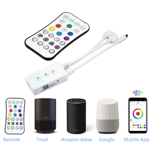 Strip Lampu <span class=keywords><strong>RGB</strong></span> <span class=keywords><strong>Led</strong></span> <span class=keywords><strong>5050</strong></span> <span class=keywords><strong>RGB</strong></span>, Kit Musik <span class=keywords><strong>Wifi</strong></span> DC12V Google Alexa Suara Pita Kontrol Pintar Lampu 10Meter Panjang 15Meter - Product Image 6