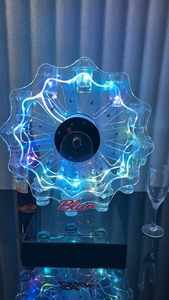Bán Chạy 2022! Đèn LED Hình Bánh Xe Đu Quay Khay Thủy Tinh Giá Để Rượu - Product Image 3