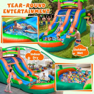 Toboggan aquatique gonflable géant <span class=keywords><strong>pour</strong></span> enfants et adolescents, grand toboggan aquatique gonflable en PVC, château gonflable <span class=keywords><strong>pour</strong></span> le <span class=keywords><strong>jardin</strong></span>, amusement estival <span class=keywords><strong>avec</strong></span> <span class=keywords><strong>piscine</strong></span> à jets d'eau - Product Image 3