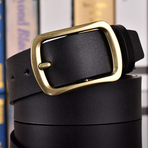 Ceinture Homme en Cuir Véritable Style Coréen Tendance et Polyvalente avec Boucle en Alliage Article Phare TikTok Décontractée pour la Jeunesse - Product Image 2