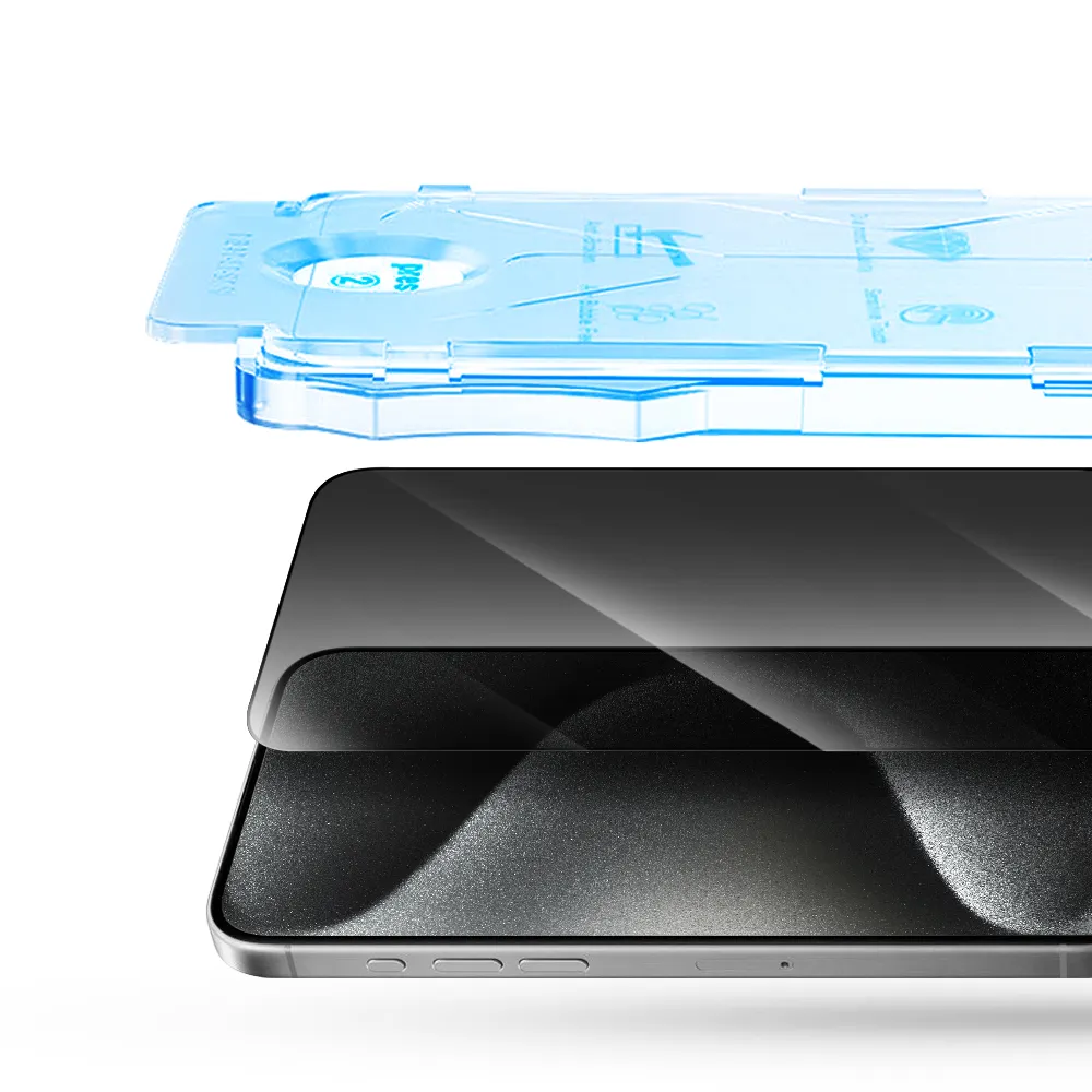 2024 nouveau protecteur d'écran en verre trempé de confidentialité à couverture complète protecteur d'écran d'application facile sans poussière pour Iphone série 15