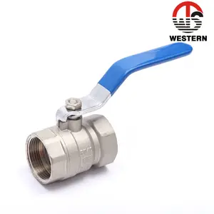 General Plumbing Shut Off Valve Cock Nickel Plated 1/2"-4" Forged Brass Ball Valve With PVC Coated Steel Handle