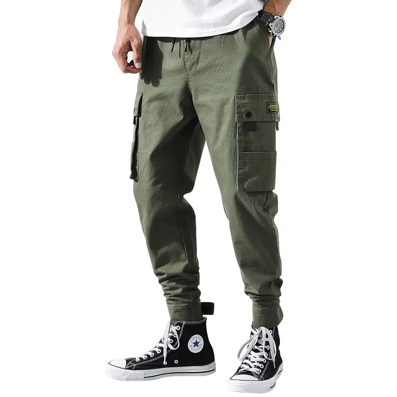 Custom design logo plain workwear trousers men's cargo pants Leisure overalls work overall polyester