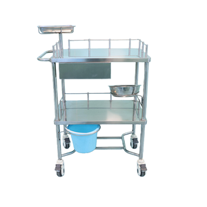 LEKANG 스테인리스 스틸 병원용 드레싱 카트-다중 서랍 잠금 가능 4륜 무소음 2년 보증 이동식 의료 카트 - Product Image 1