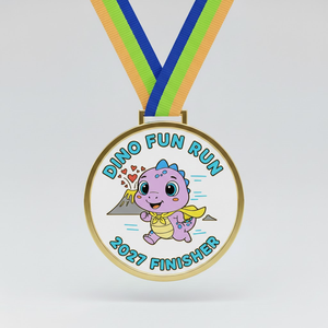 Medalla Personalizada de Dinosaurio para Niños, Premio de Carrera Divertida de 5K con Diseño de Dibujos Animados Jurásicos, Venta al por Mayor de Fábrica OEM - Product Image 2