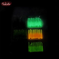 TAKEDO LD23 40mm/0.4g 10 pièces/sac matériau TPR de haute qualité queue d'aiguille pêche appât souple appât en plastique souple leurre en plastique souple