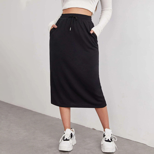 <span class=keywords><strong>Falda</strong></span> deportiva tipo sudadera, estilo europeo y americano, informal, de longitud media, entallada, <span class=keywords><strong>con</strong></span> abertura, para mujer. - Product Image 3
