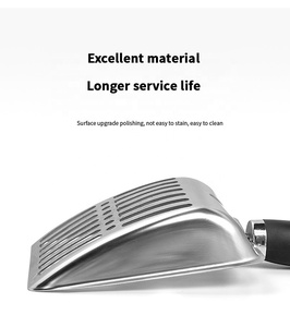 Venta al por mayor de fábrica, pala para arena para gatos, pala duradera de <span class=keywords><strong>Metal</strong></span> de acero inoxidable para arena para gatos - Product Image 3