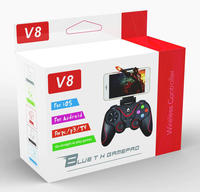 Manette de jeu sans fil multimode V8 BT Joystick ergonomique rechargeable avec boutons personnalisés pour TV et commutateur PC mobile