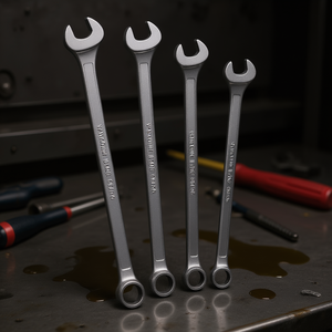 Juego de llaves hexagonales de 4 piezas, llaves de boca abierta de acero métrico para reparación mecánica - Product Image 3