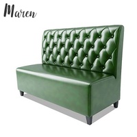 Mobilier de restaurant moderne en cuir et bois en forme de L pour pizzeria, café, salon de thé, club : canapé, banquette, table, chaise
