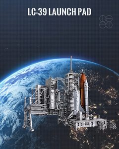 <span class=keywords><strong>Puzzle</strong></span> <span class=keywords><strong>3D</strong></span> en métal <span class=keywords><strong>Piececool</strong></span> LC-39 Launch Pad, kit de modèle de fusée spatiale à construire soi-même, objet de collection aérospatial et cadeau éducatif - Product Image 4