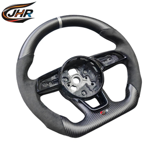 Volant en cuir fibre de carbone mat avec grip pour <span class=keywords><strong>Audi</strong></span> B9 A4 <span class=keywords><strong>A5</strong></span> TT - Compatible OEM, personnalisable, <span class=keywords><strong>sport</strong></span> - Product Image 2