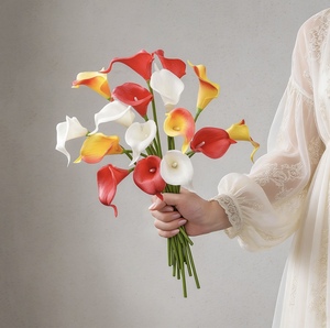 Fleurs artificielles miniatures en PU de haute qualité, effet toucher réel, calla lily, vente en gros pour mariage, Pâques et décoration intérieure - Product Image 5