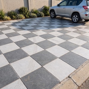 Carreaux de sol en porcelaine vitrifiée 400x400mm pour allées de jardin extérieures, 12mm, robustes, finition perforée, antidérapants, pour entrepôts et hôtels - Product Image 5