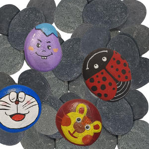 Pierres de rivière colorées à peindre soi-même, artisanat naturel pour aménagement paysager, pierres à peindre de grande taille - Product Image 2