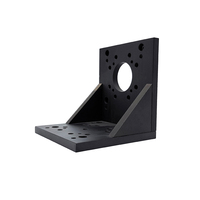 Plaque d'angle optique en alliage d'aluminium anodisé noir de haute précision série LSZJ, support de montage à 90 degrés, optique 0,02 mm