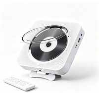Lecteur CD/DVD mural portable, directement de l'usine, avec haut-parleur HiFi 10W intégré, radio, minuterie et télécommande, pour la maison et le bureau.
