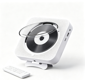 Lecteur CD/DVD mural portable, directement de l'usine, avec haut-parleur HiFi 10W intégré, radio, minuterie et télécommande, pour la maison et le bureau. - Product Image 1