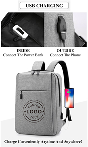 Hot <strong>Selling</strong> Unisex Large Capacity Office Business Laptop <strong>Computer</strong> <strong>Backpack</strong> Polyester Customized Logo Smart USB Charging <strong>Backpack</strong> - Product Image 3