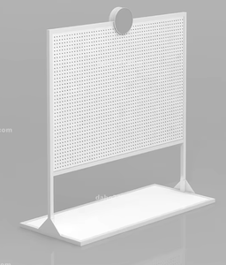 ขาตั้งจอแสดงผลแบบ Pegboard สีขาว: ด้านเดียว - Product Image 2