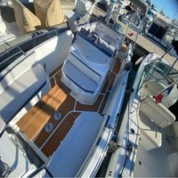 Plateforme de bain et cockpit pour bateau Beneteau Flyer 7.7 Spacedeck 2016, revêtement de pont en mousse EVA imitation teck, style SeaDek MarineMat, auto-adhésif