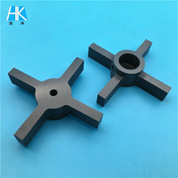 Penyangga Roda Impeller Berbentuk Salib dari Keramik Silikon Nitrida Si3N4 Presisi Tinggi dengan Lubang Ukuran Kustom