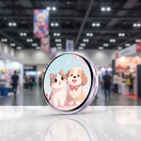 Popular Insignia Electrónica de Plástico con Pantalla Táctil Inteligente IPS, Pin con Video, Fotos, Decoraciones, Anime, Manga, para Fanáticos, Día de San Valentín
