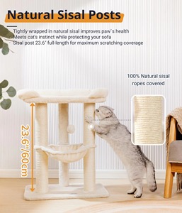 Torre para Gatos Pequeños Starmon con Percha Suave para Ventana, Árbol para Gatos Estable, Poste Rascador con Hamaca - Product Image 6
