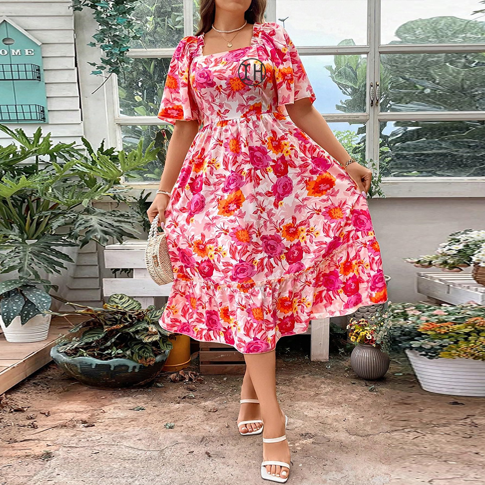 Shop Our Customize Ladies Plus Size Floral Dress Collection