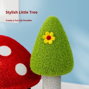 Colorful Mushroom Sisal Cat Climbing <b>Frame</b> Tower Cat Tree House Wooden Cat Tree - Product Image 4