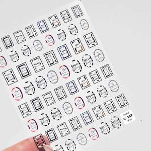 Petit autocollant pour ongles Hello kitty 5D, étiquette de manucure, lettres en anglais, nouveauté 2020 - Product Image 2