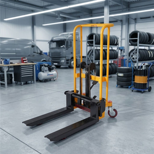 Portable Manual Hand Stacker Forklift 200kg Lifting <b>Cart</b> Heavy Duty Steel Multifunctional for Shop <b>Tool</b> Usage - Product Image 5